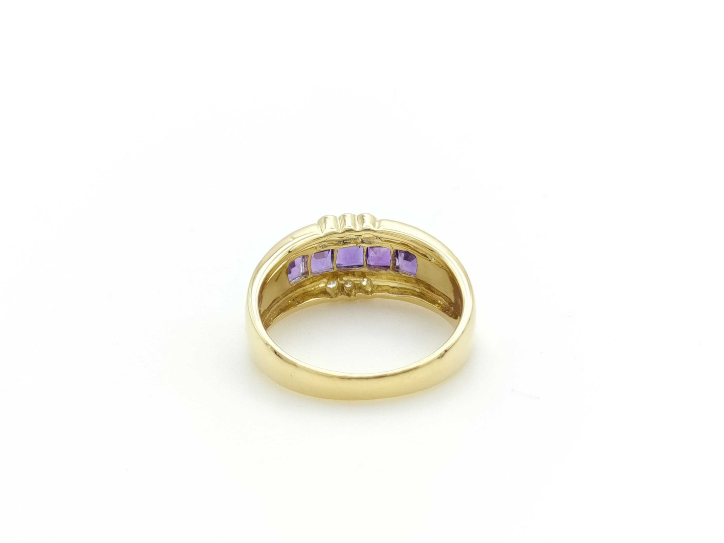 Amethyst D0.06ct K18 4.7g Ring 