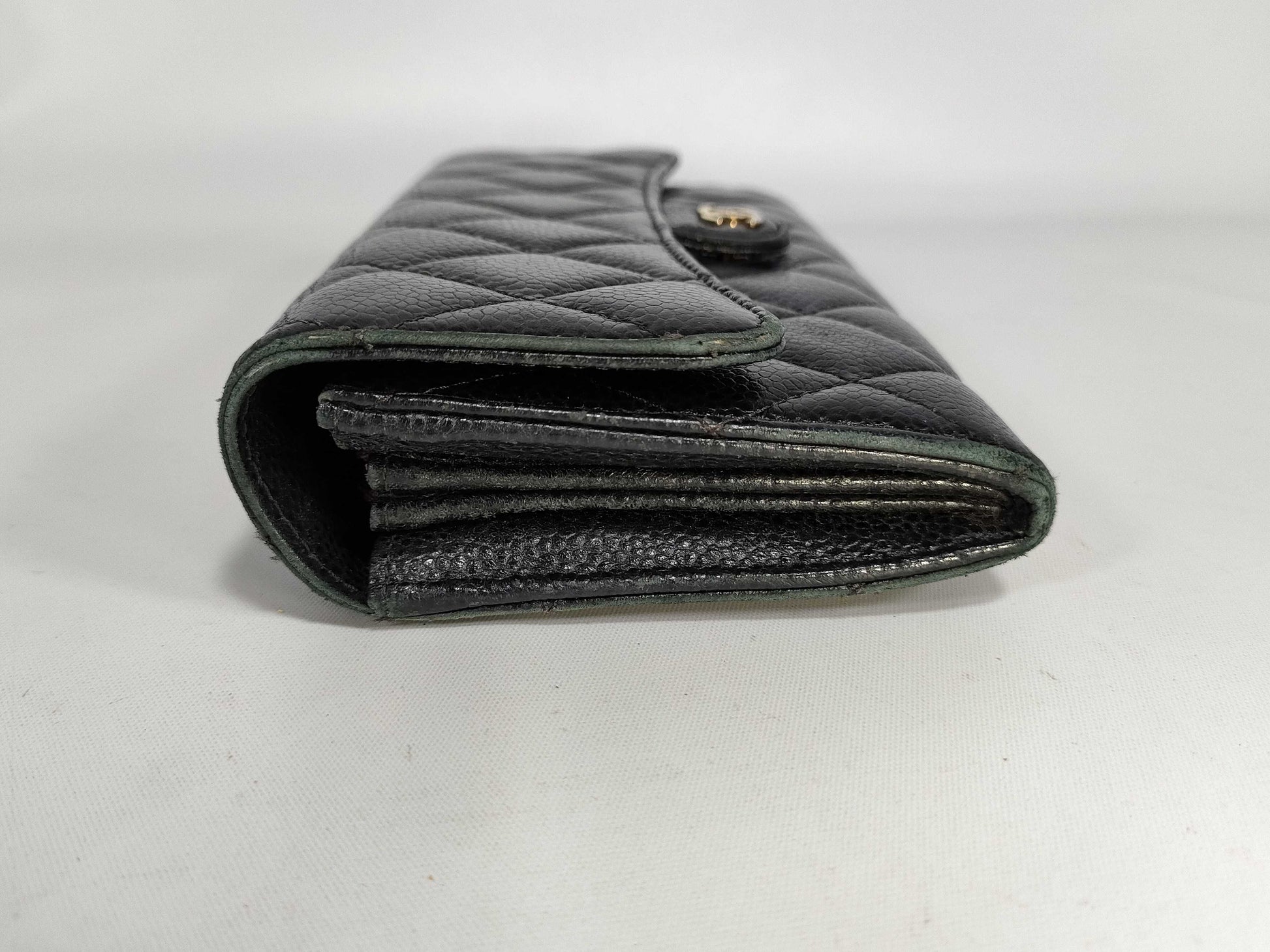 CHANEL Caviar Leather Matelasse Caviar Leather Long Wallet 25063581 Black Wallet