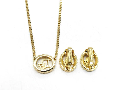 Dior Christian Dior Earrings and Necklace Set GP Necklace