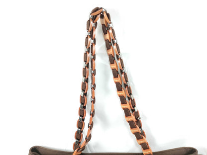 Salvatore Ferragamo Nylon Canvas Tote Bag AU-21・8230 Brown