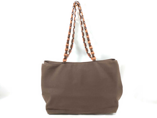 Salvatore Ferragamo Nylon Canvas Tote Bag AU-21・8230 Brown