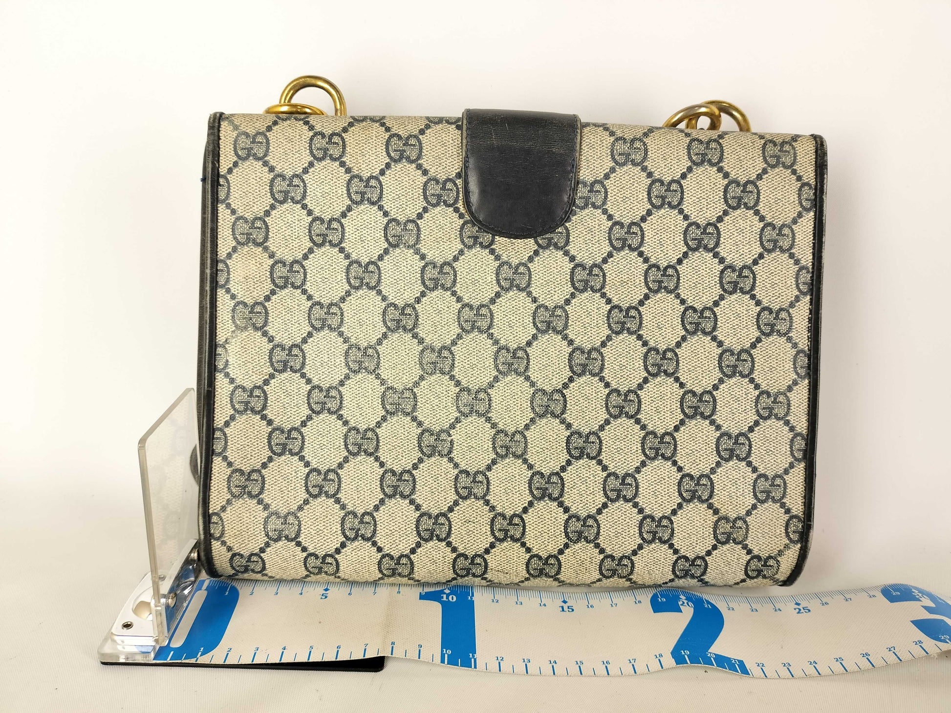 GUCCI GG Gucci Old Gucci GG Supreme Shoulder Bag Navy Shoulder Bag