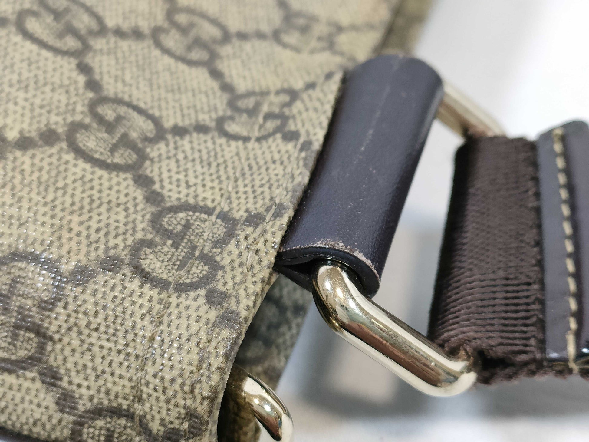 GUCCI GG Supreme Shoulder Bag 201446 205011 Brown x Beige Shoulder Bag