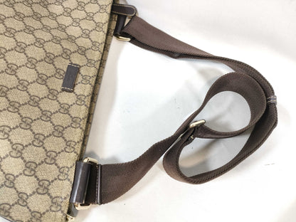 GUCCI GG Supreme Shoulder Bag 201446 205011 Brown x Beige Shoulder Bag