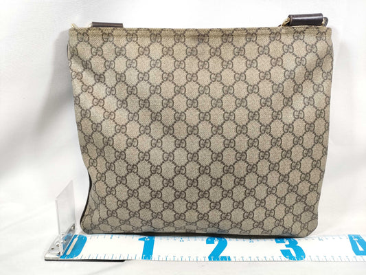 GUCCI GG Supreme Shoulder Bag 201446 205011 Brown x Beige Shoulder Bag