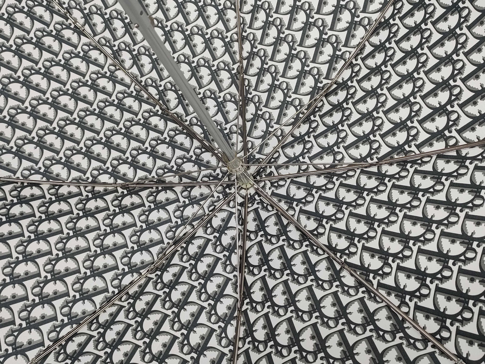 Dior Christian Dior Trotter Polyester Umbrella, Gray, Umbrella 