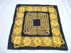 CHANEL Silk Scarf Black x Gold Scarf