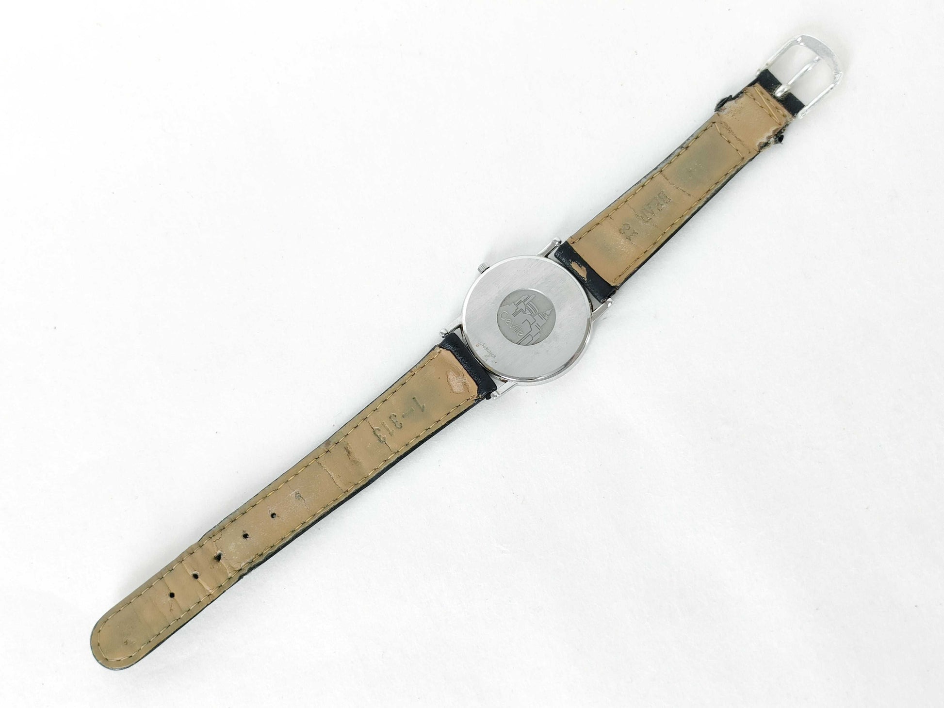 OMEGA De Ville 56349668 Stainless Steel/Leather/QZ Silver Dial Non-Working/No Operational Guarantee Boys' Watch