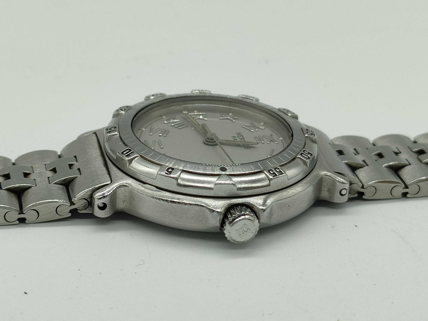 HERMES Captain Nemo 187075 SS/QZ Silver Dial Women's Watch 