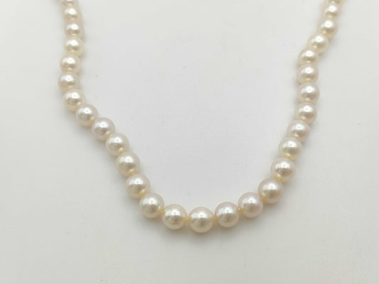 TASAKI Pearl Necklace, 7.9-8.3mm Diameter, Sterling Silver, 70.9g 