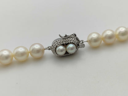 TASAKI Pearl Necklace, 7.9-8.3mm Diameter, Sterling Silver, 70.9g 