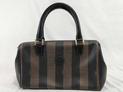 FENDI Pecan Print PVC Handbag 119259022078 Black/Khaki