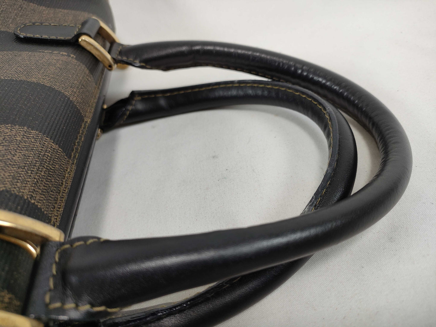 FENDI Pecan Print PVC Handbag 119259022078 Black/Khaki