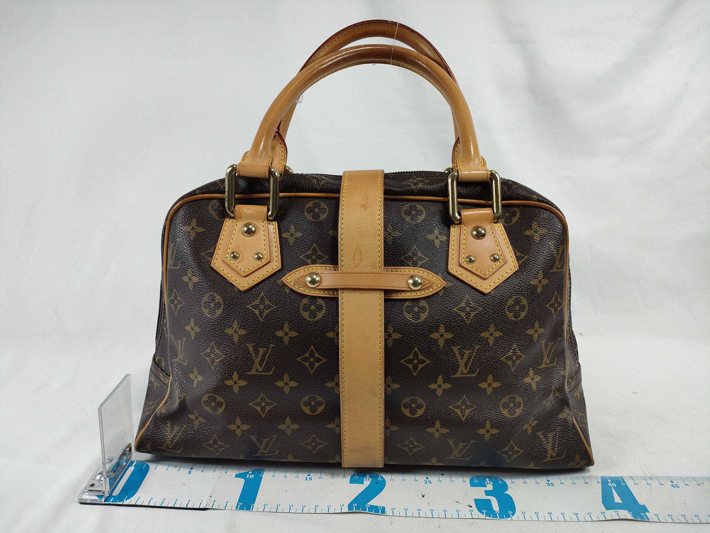 LOUIS VUITTON Monogram LV Monogram Manhattan GM M40025 Handbag with unclear serial number