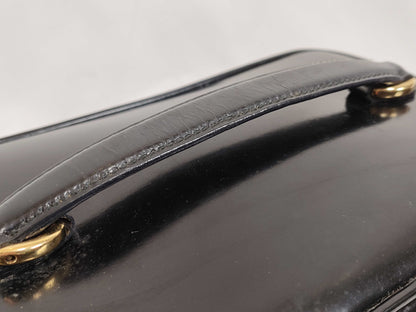 GUCCI Bamboo Leather Vanity Bag 032, 1705, 0150 Black