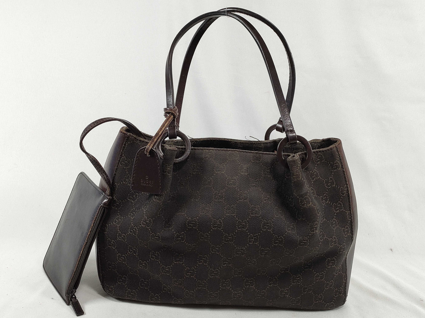GUCCI GG Canvas Handbag 101919 001998 Brown Handbag
