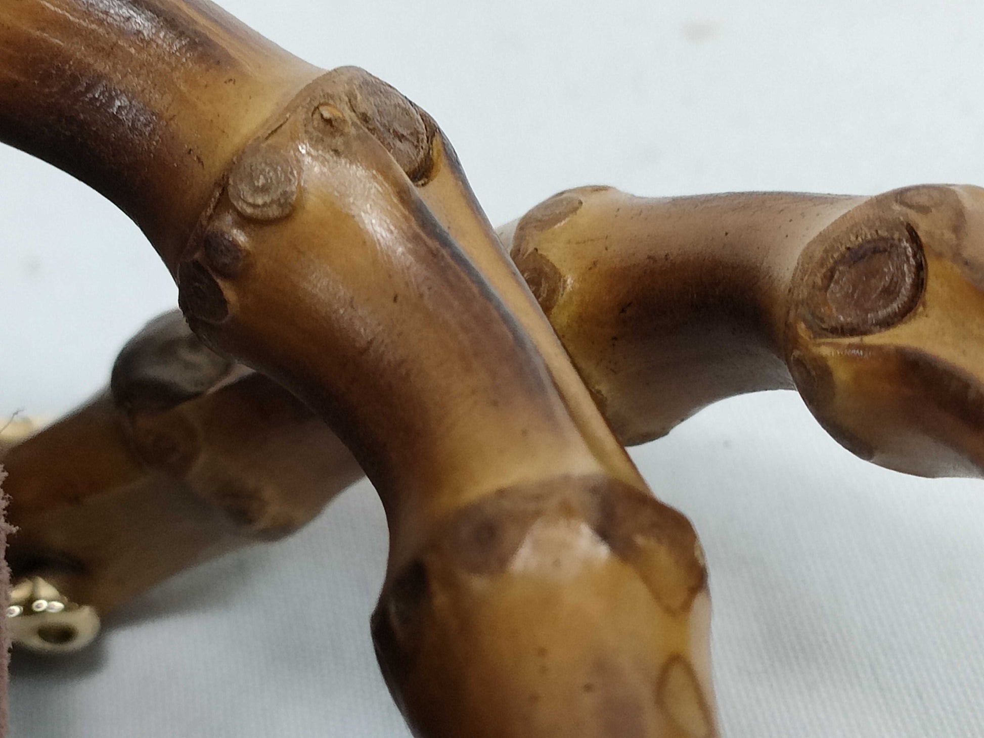 GUCCI Bamboo Suede 2-Way Shoulder Bag 039, 1705, 0701 Brown Shoulder Bag