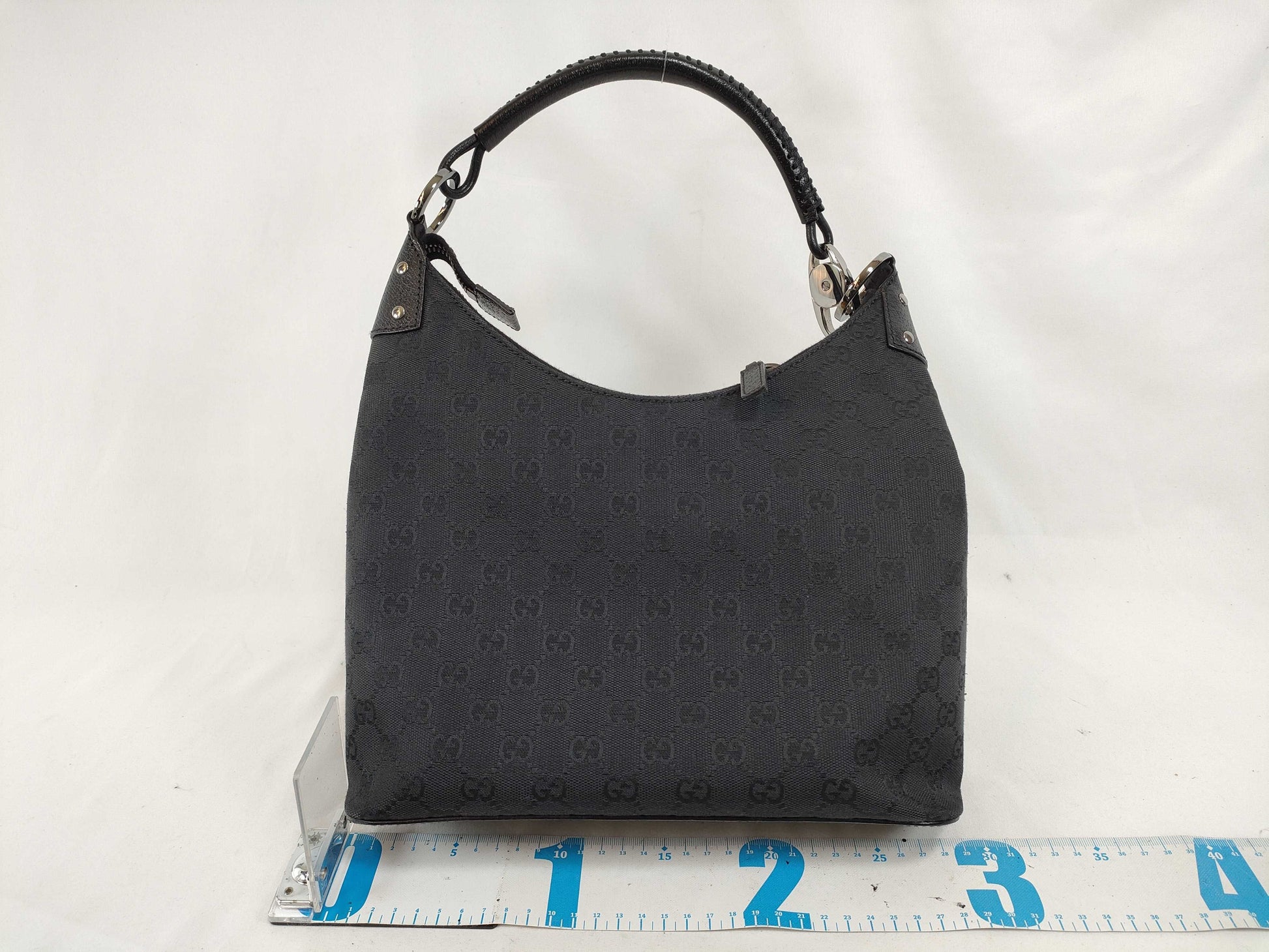 GUCCI GG Canvas Shoulder Bag 115003 467891 Black Shoulder Bag