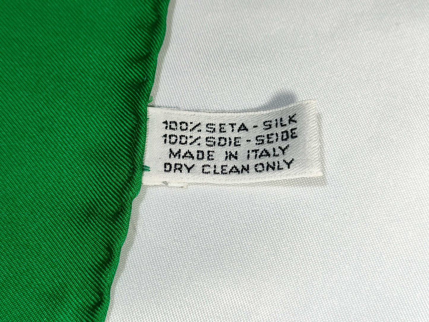 CHANEL Toys No. 5 Silk Scarf Green Scarf