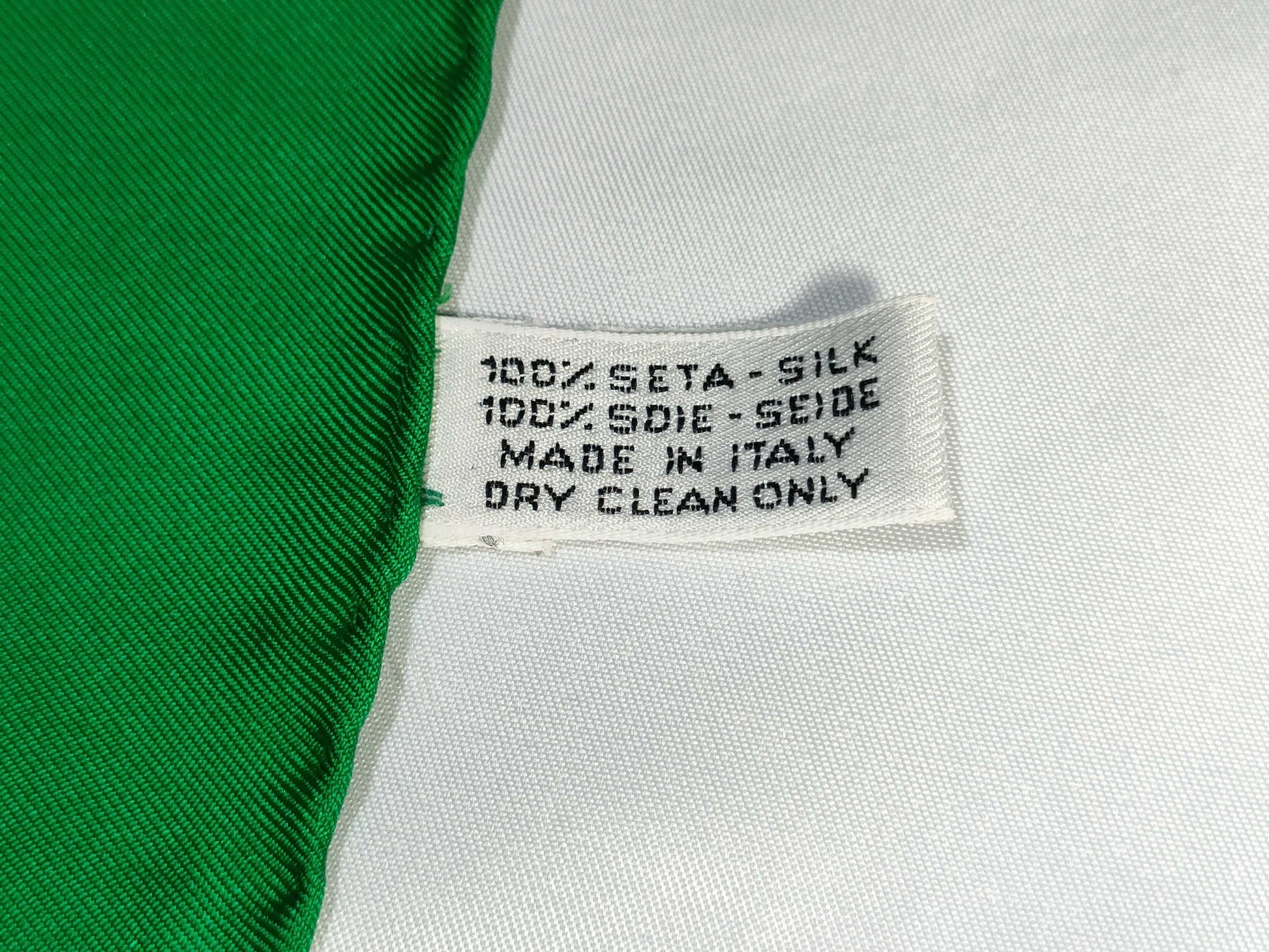 CHANEL Toys No. 5 Silk Scarf Green Scarf