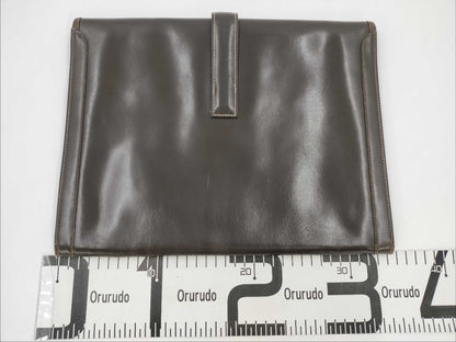 HERMES Jige Brown Second Bag Clutch Bag