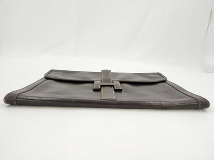 HERMES Jige Brown Second Bag Clutch Bag
