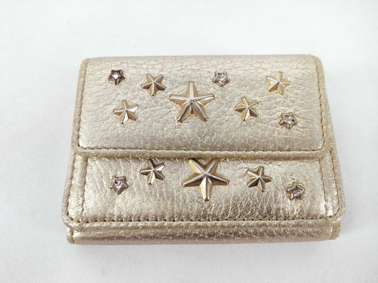 JIMMY CHOO Mini Wallet Gold Wallet