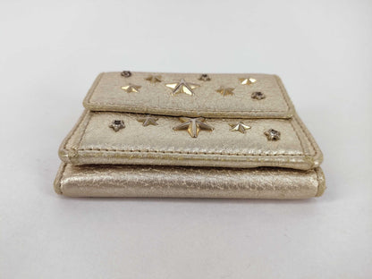 JIMMY CHOO Mini Wallet Gold Wallet