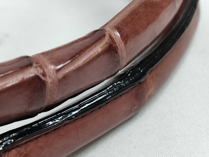 High-class JRA Crocodile Birkin-type Brown Handbag