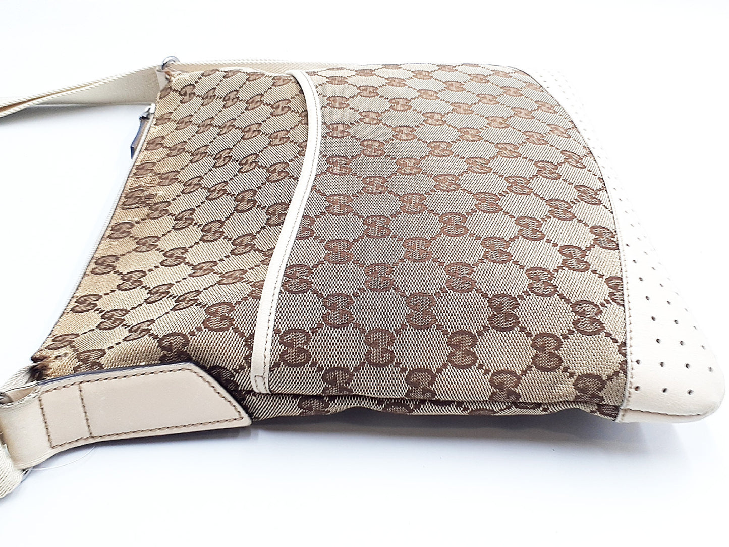 GUCCI 3-Piece Set GG Canvas Leather Tote Bag with Leather Shoulder Bag