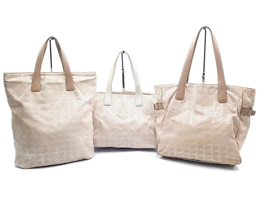 CHANEL New Travel Line New Travel Line 3-Piece Tote Bag Set with All Stickers