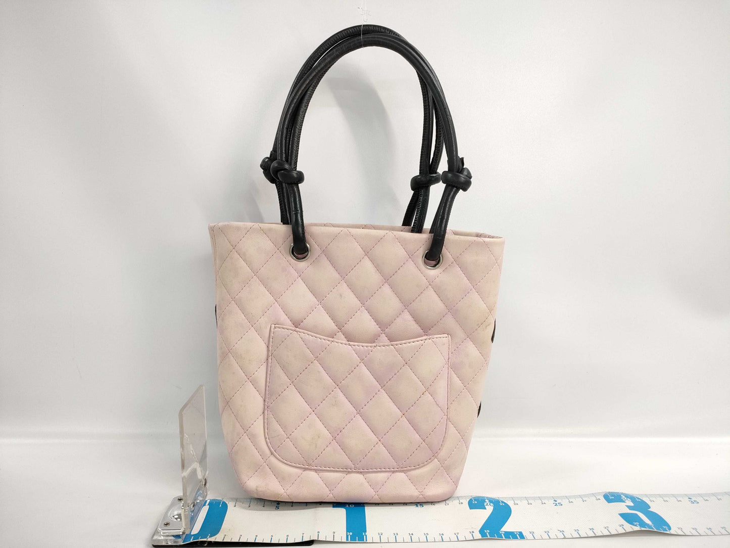 CHANEL Cambon Cambon Line Tote Bag Pink Tote Bag