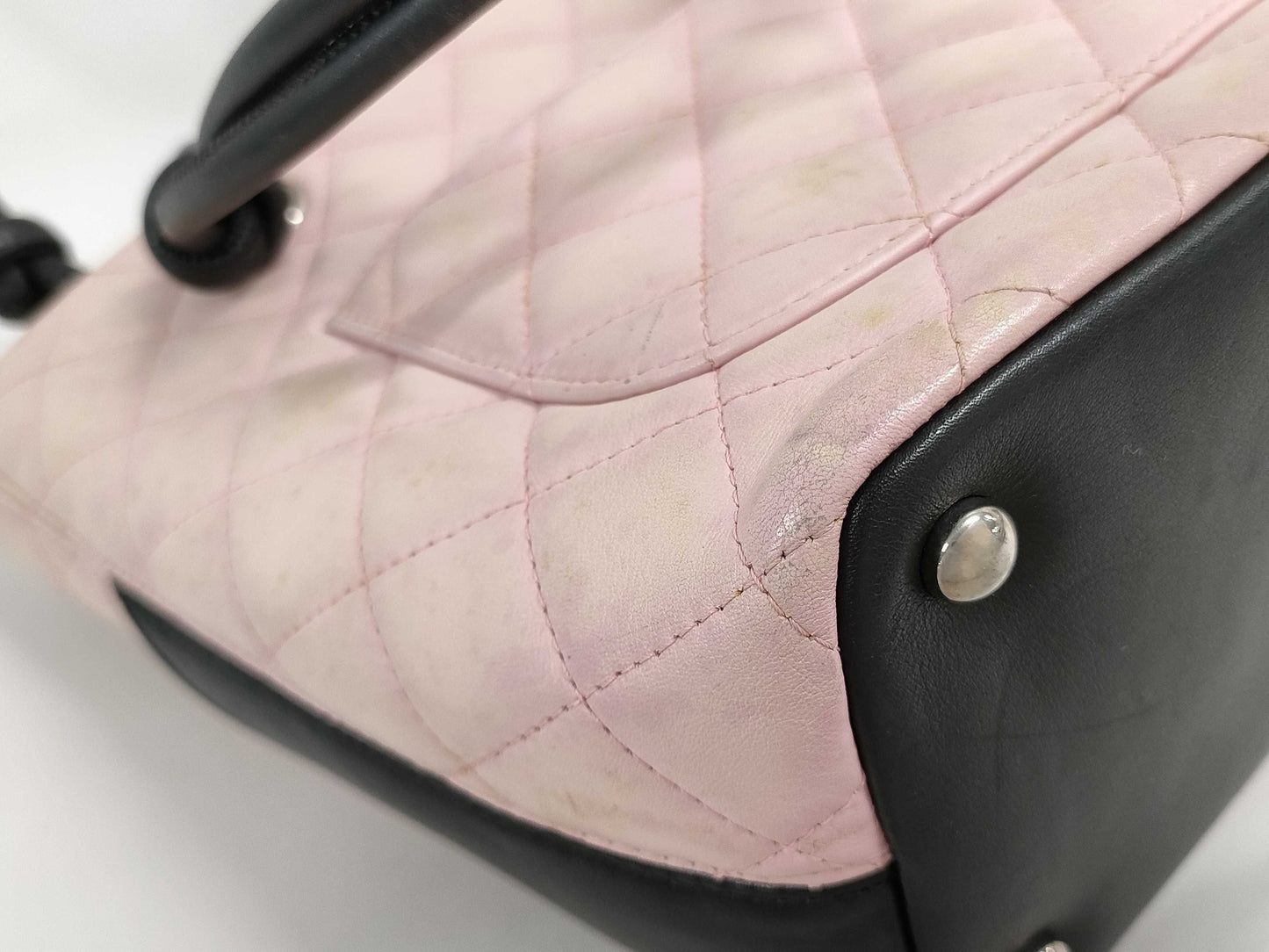 CHANEL Cambon Cambon Line Tote Bag Pink Tote Bag