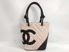 CHANEL Cambon Cambon Line Tote Bag Pink Tote Bag