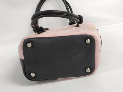 CHANEL Cambon Cambon Line Tote Bag Pink Tote Bag