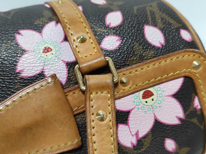 LOUIS VUITTON Monogram LOUIS VUITTON LV Papillon GM M92009 Takashi Murakami Collaboration Monogram Cherry Blossom Handbag