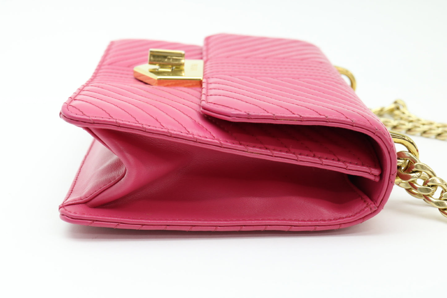 PRADA Quilted Leather Turnlock Chain Shoulder Bag