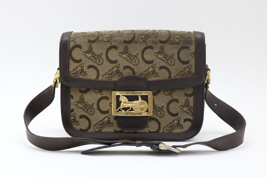 CELINE C Macadam Shoulder Bag