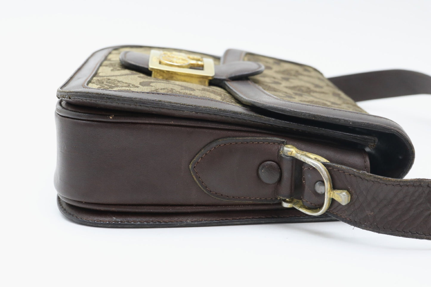 CELINE C Macadam Shoulder Bag