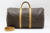 LOUIS VUITTON Monogram Keepall Bandouliere 55 Boston Bag