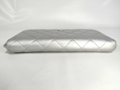 CHANEL Matelasse Round Zip Long Wallet Lambskin Wallet