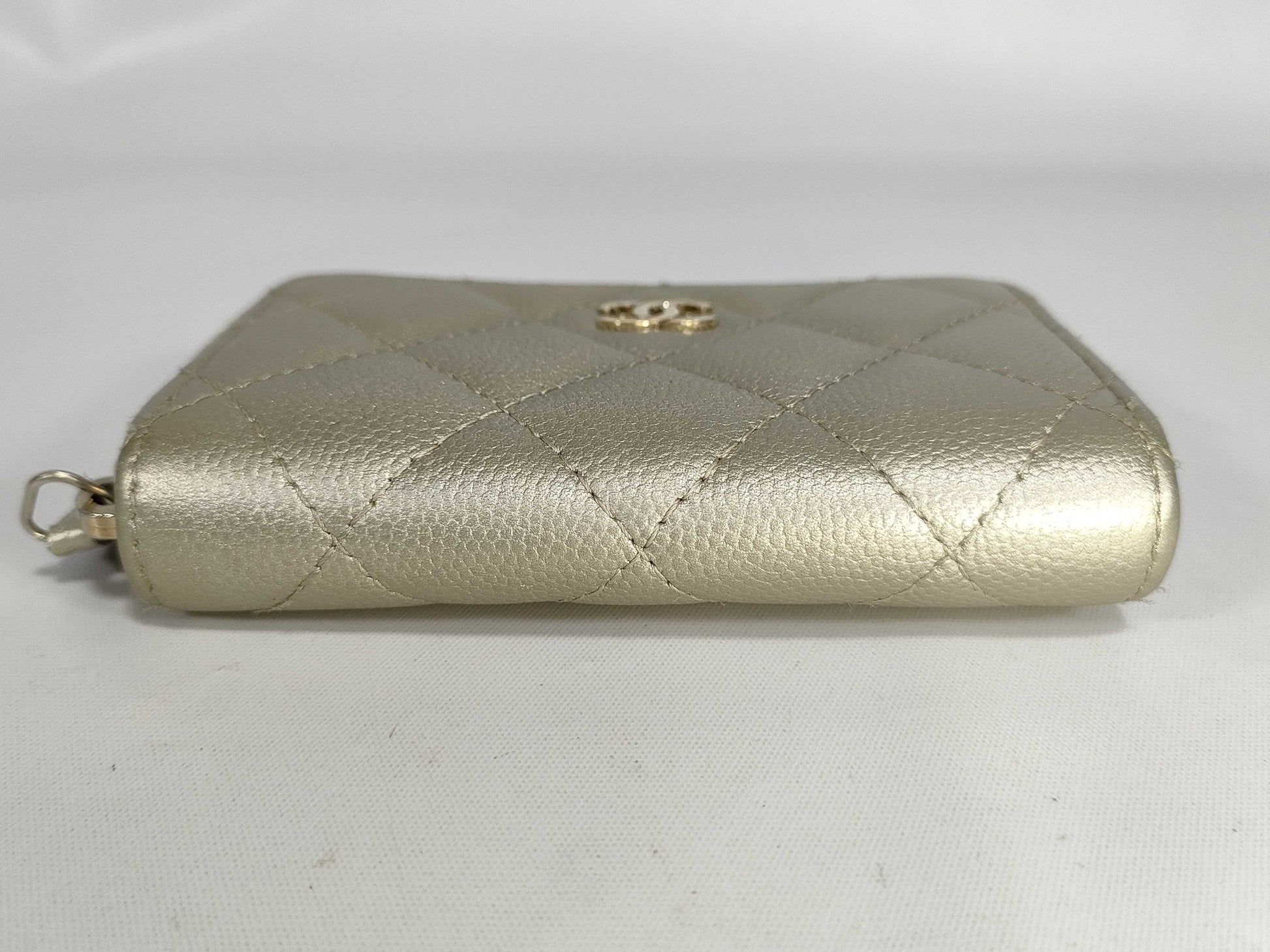 CHANEL Caviar Skin Matelasse No. 22 Coin Case/Card Case/Wallet