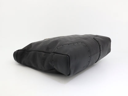 GUCCI Guccissima Horsebit Leather Black W35cm 145777 Handbag