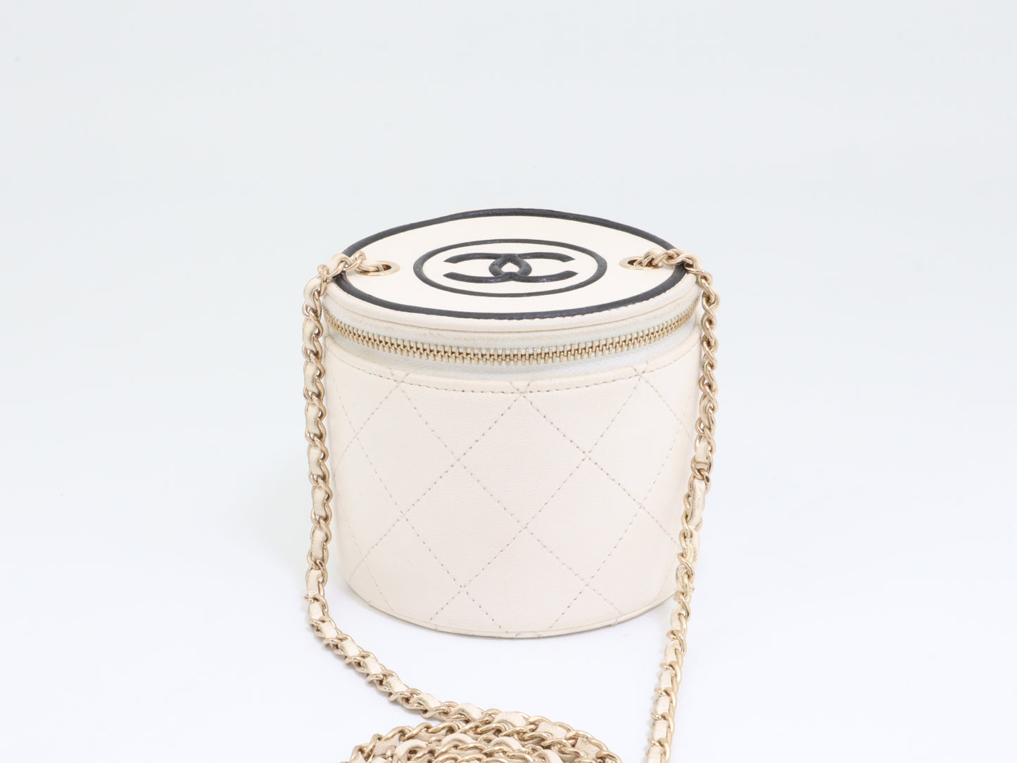 CHANEL Lambskin Matelasse Vanity Bag with Seal, Size 31, W10cm, Chain Shoulder Bag