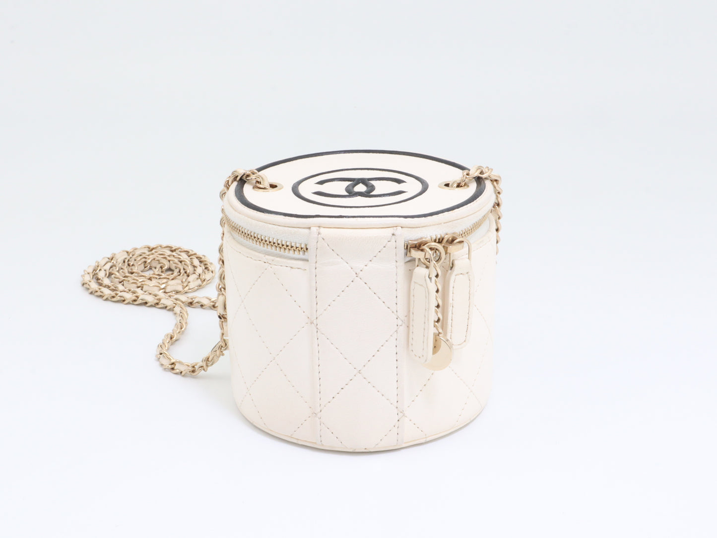 CHANEL Lambskin Matelasse Vanity Bag with Seal, Size 31, W10cm, Chain Shoulder Bag