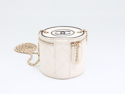 CHANEL Lambskin Matelasse Vanity Bag with Seal, Size 31, W10cm, Chain Shoulder Bag