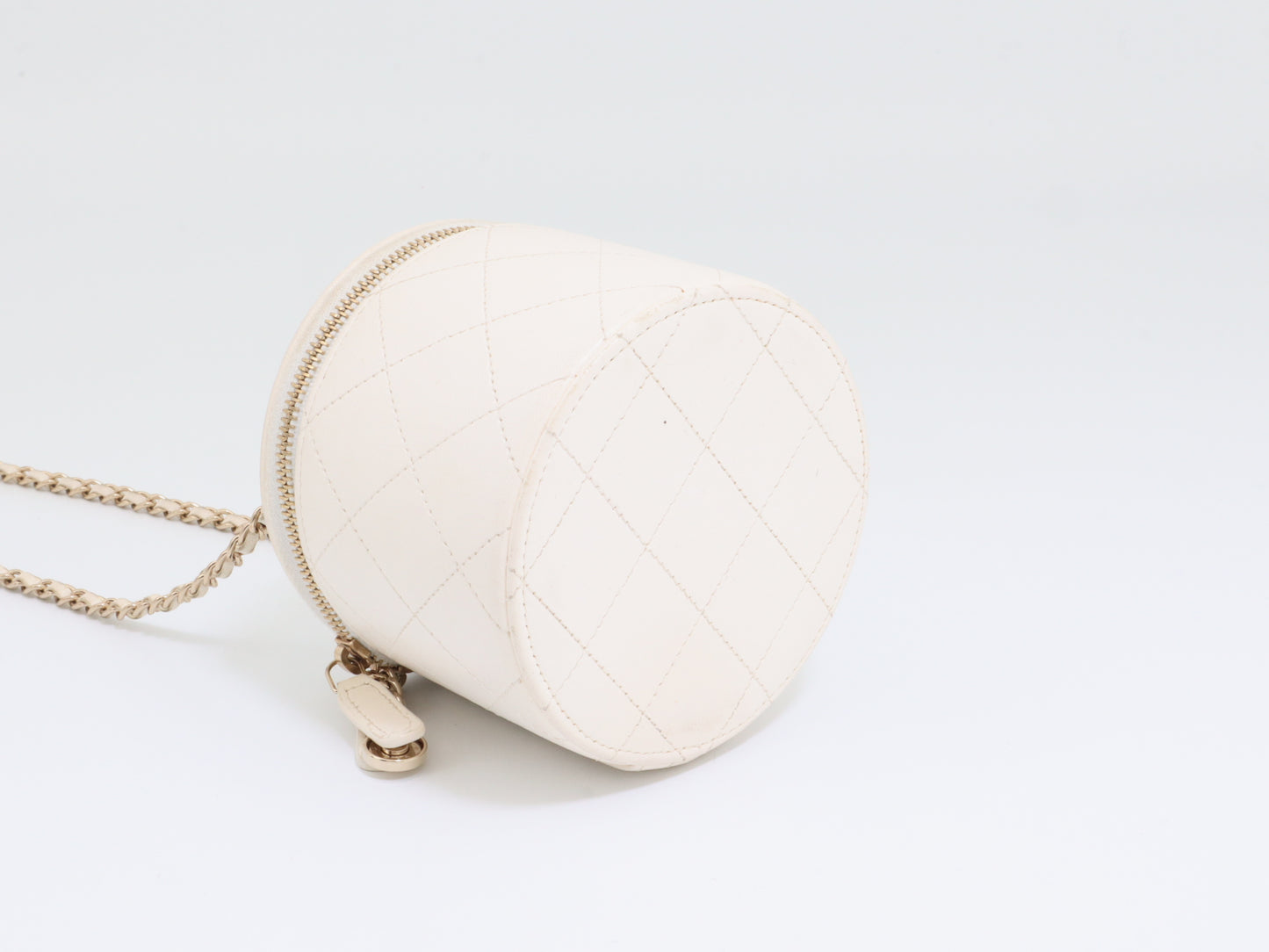 CHANEL Lambskin Matelasse Vanity Bag with Seal, Size 31, W10cm, Chain Shoulder Bag