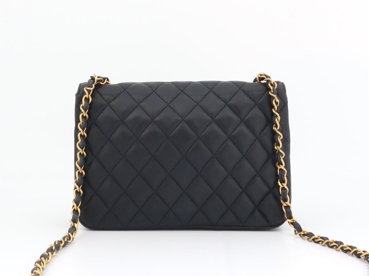 CHANEL Matelasse Lambskin Shoulder Bag with Seal and Card, No. 1, W23cm, Chain