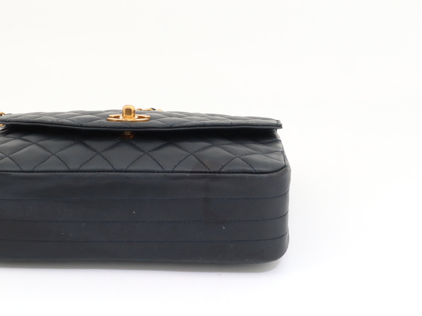 CHANEL Matelasse Lambskin Shoulder Bag with Seal and Card, No. 1, W23cm, Chain