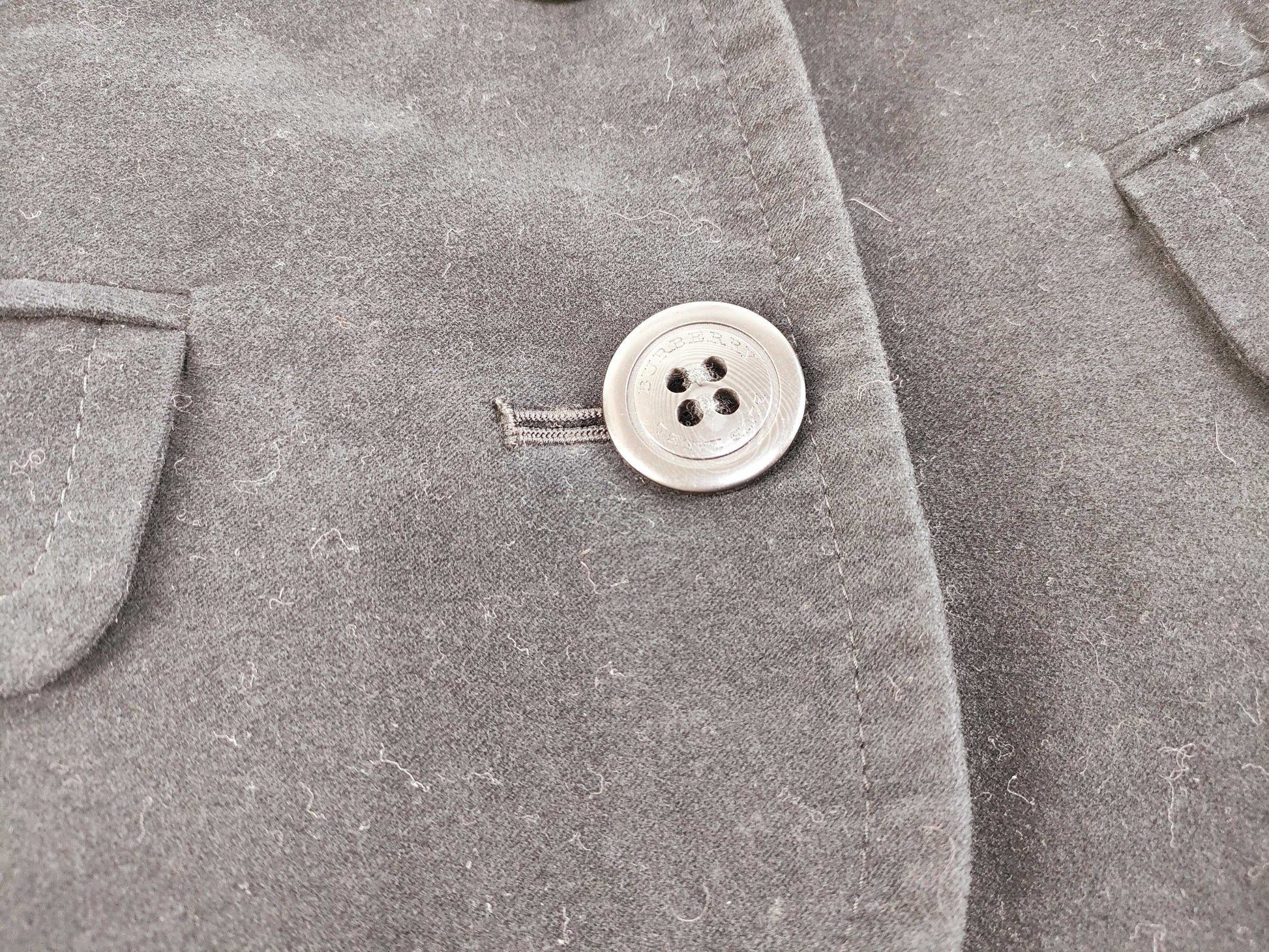 BURBERRY BLUE LABEL Velour Nova Check Black Outer Jacket